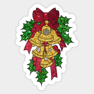 Christmas Bells and Holly Sticker